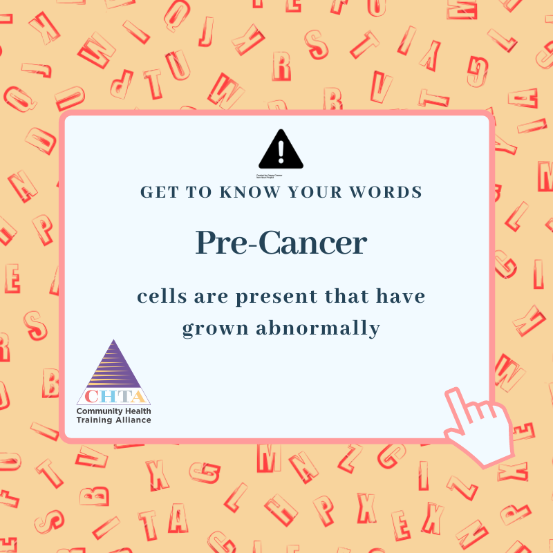 Get to know your words: Pre-Cancer - Philadelphia FIGHT