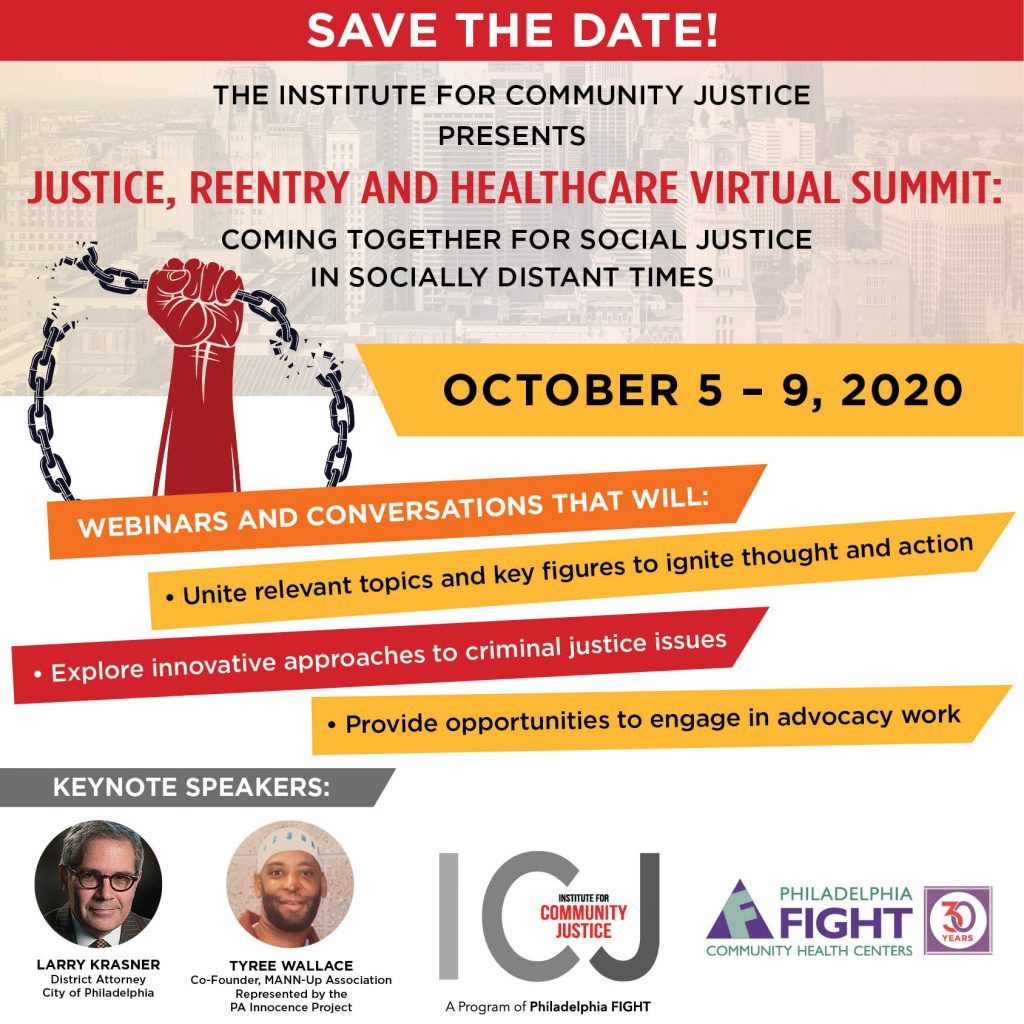 Justice, Reentry and Healthcare Summit: Coming Together for Social Justice in Socially Distant Times